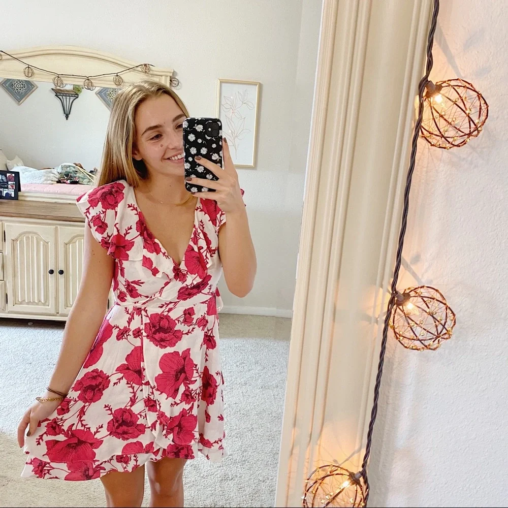 FREE PEOPLE WRAP FLORAL DRESS - Picture 5 of 10